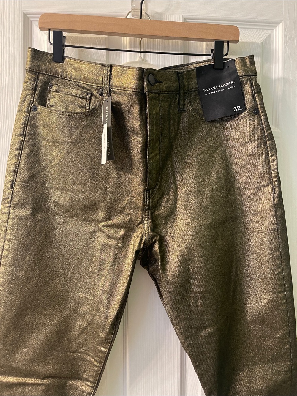 Banana Republic TALL Metallic High Rise Skinny